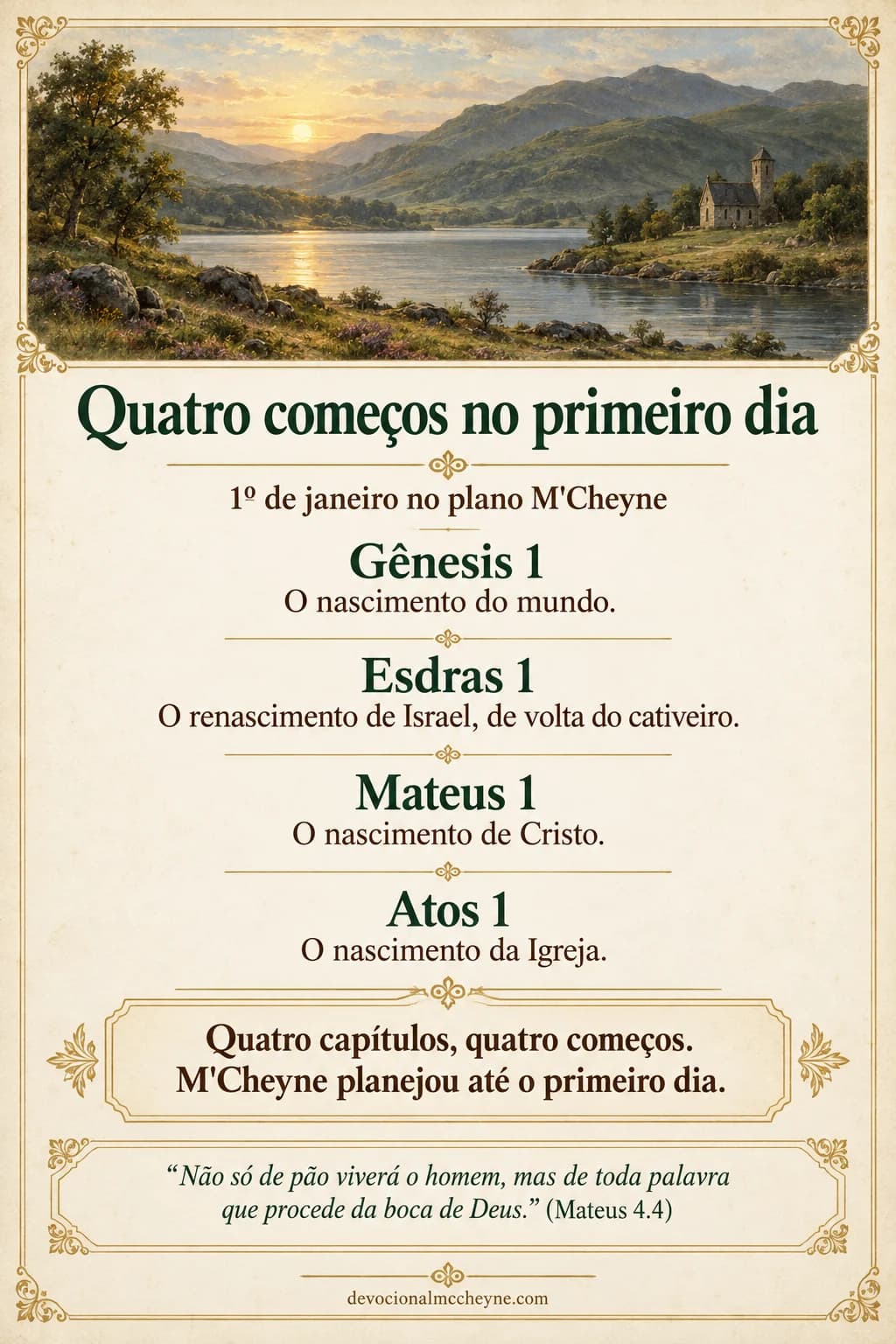 Cartaz: Quatro começos no primeiro dia